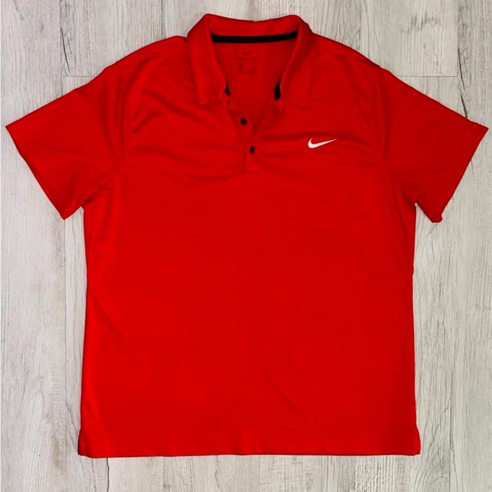 Nike Men's Vibrant Red Polo Shirt